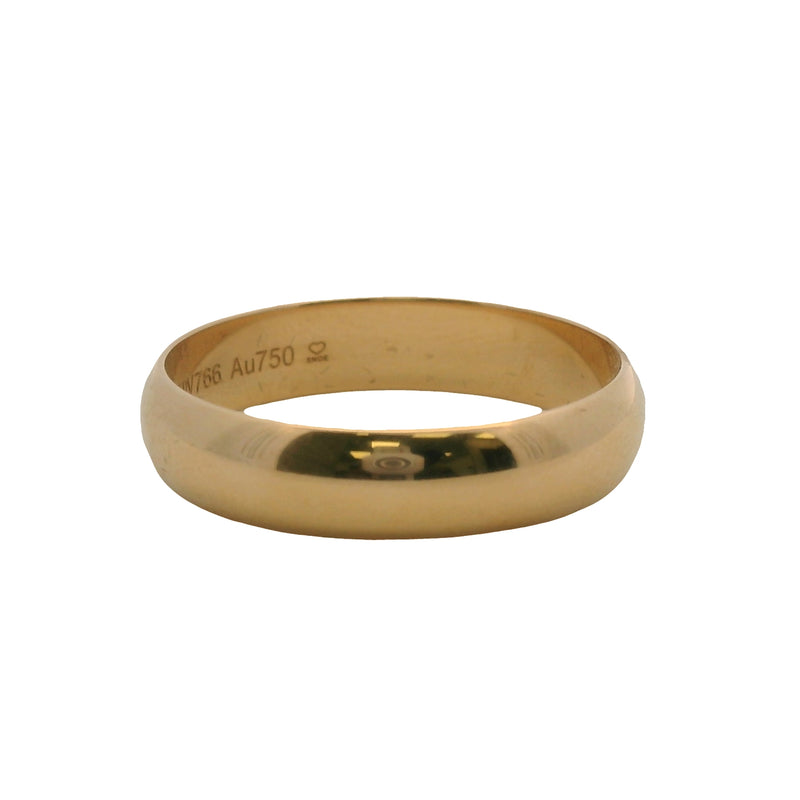 Cartier 1895 Solid 18kt Yellow Gold Classic D-Shape 5mm Ring Band
