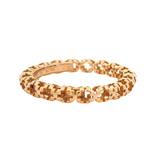 GUCCI Diamantissima Collection 18kt Rose Gold Openwork Band with Single Diamond Made in Italy