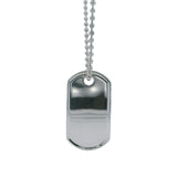 Vintage 2003 Tiffany & Co 925 Sterling Silver Dog Tag Pendant Ball Chain 23" Necklace