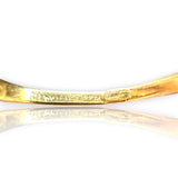Vintage 1950-70s Victorian Revival 14kt Yellow and White Gold Diamond Navette Ring Size 6.25