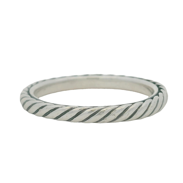 David Yurman Cable Collectibles® Stackable Band Ring In Solid 925 Sterling Silver Size 8