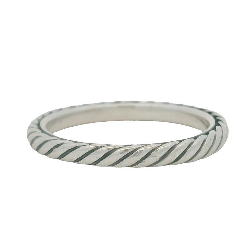 David Yurman Cable Collectibles® Stackable Band Ring In Solid 925 Sterling Silver Size 8