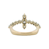 Solid 18kt White Gold and 1.33ctw Diamond Cross Half Eternity Statement Ring