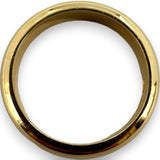 UnoAerre Solid Heavy 6.9g 18kt Yellow Gold 750 Wedding Stackable Band 4.6mm Width Size 6.5 Ring