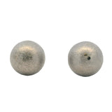 925 Sterling Silver Satin Finish Brushed 8mm Ball Stud Earrings