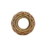 Pandora Solid 14kt Yellow Gold and Pink CZ "Spotlight" Spacer Charm
