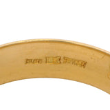 Vintage 1980s Tiffany Style Platinum and 18kt Yellow Gold 6mm Band Ring Size 10