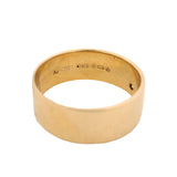 Toteme Solid 18kt Yellow Gold and Diamond Midi or Pinky Ring Cigar Band Size 3