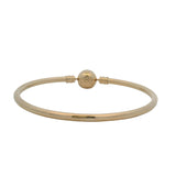 Pandora Moments Solid 14kt Yellow Gold Bangle Bracelet 6.7"