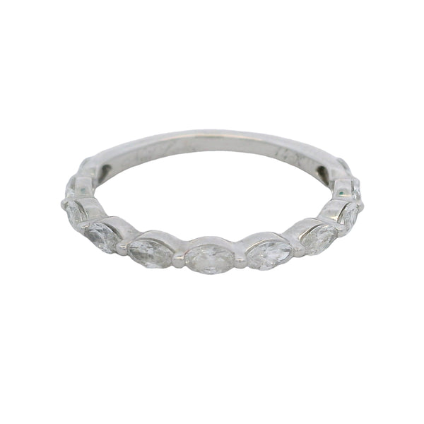 Neil Lane Premiere 14kt White Gold Marquise Diamond Half-Eternity Band Size 6
