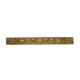 Vintage Krementz Solid 14kt 585 Yellow Gold Floral and Vine 2.5" Long Bar Pin