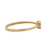 Bony Levy Solid 18kt Yellow Gold and Diamond Round Cluster Ring Thin Band Size 7
