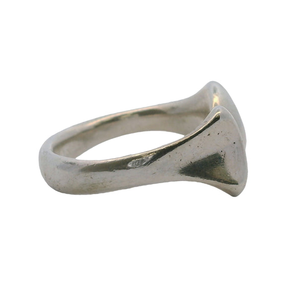 Vintage Tiffany & Co Elsa Peretti Rare 925 Sterling Silver Curved Bow Tie Ring