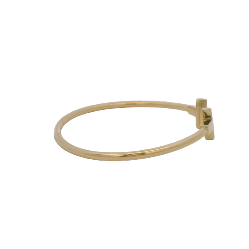 Tiffany & CO Tiffany T Wire Flexible Bracelet in Solid 18kt Yellow Gold Size Large