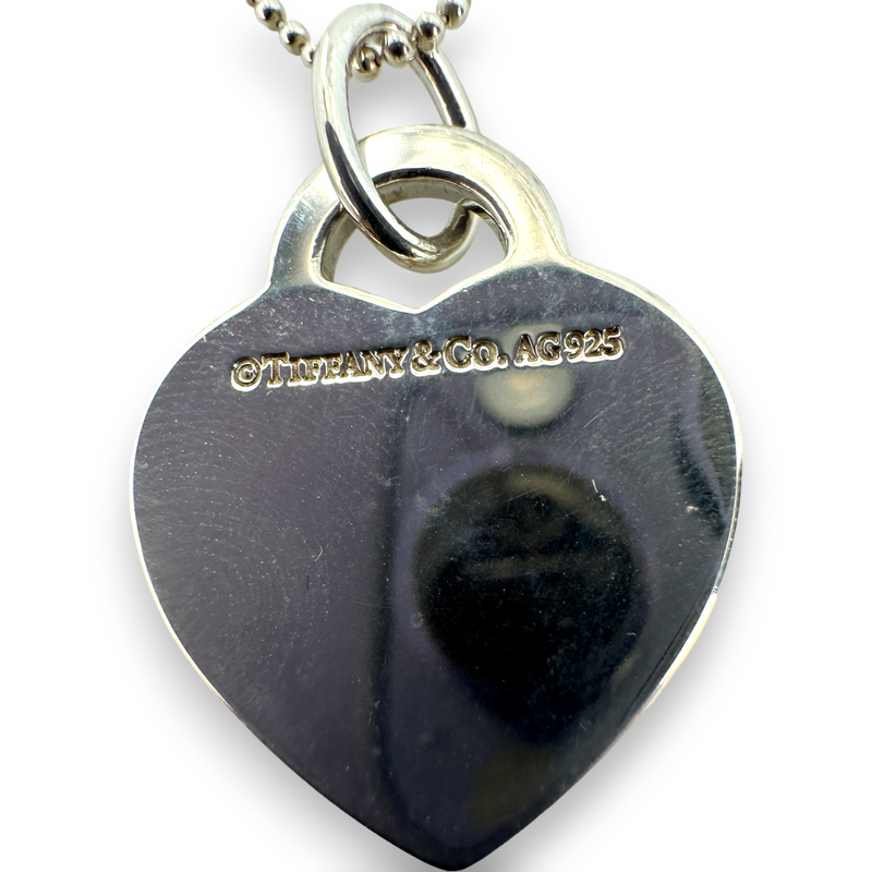 Silver Chain Necklace-Matt Satin Silver Cable Necklace-Heart Pendant -  Vanessadesigns4u