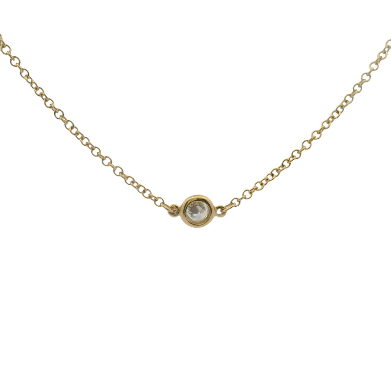 Vintage Tiffany & Co Elsa Peretti 18k Diamonds By The Yard Single Diamond Bracelet 7"