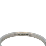Antique 1920s Solid 900 Platinum Beveled Etched Decorated Wedding Band Size 6.25