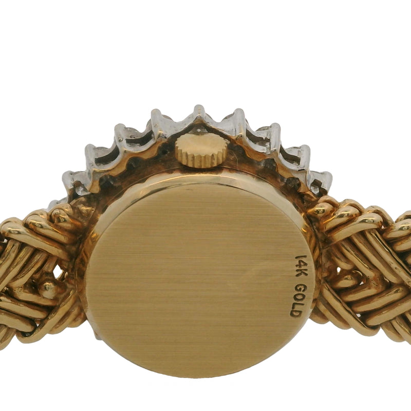 Vintage Rolex 8429 Solid Yellow Gold 20mm Diamond Watch