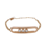 Messika Solid 18kt Rose Gold and G/VS Diamond Move Classique Sliding 7" Bracelet