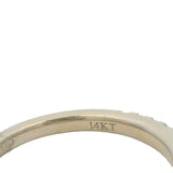 Vera Wang Love Solid 14kt White Gold Band Sapphire and Diamond Ring Size 6