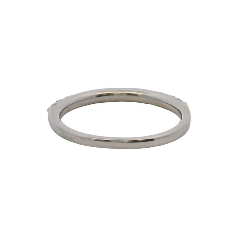 14kt White Gold and Diamond 2.2mm Stackable Half-Eternity Wedding Band Ring