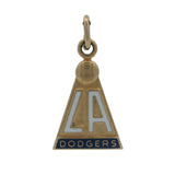 Vintage Solid 14kt Yellow Gold LA Dodgers Sports Baseball Charm