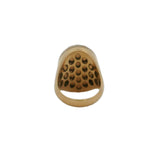 Roberto Coin Cocktail Collection 18kt Yellow Gold Rock Crystal 25mm Statement Ring Size 7