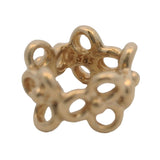 Pandora Retired 14kt Yellow Gold Trinity Flower Floral Spacer Bracelet Charm