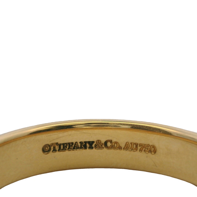Tiffany & Co Signed Solid Heavy 18kt Yellow Gold 4.6mm Wedding Engagement Band "E&M 2020" Engraving Inside Size10 Ring