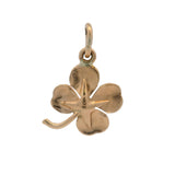 Krementz Solid 14kt Yellow Gold Four Leaf Clover Good Luck Dangle Charm Mini Pendant