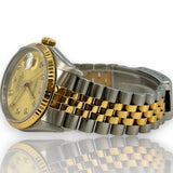 Rolex Datejust 16233 Champagne Diamond Dial 36mm 1991 Steel & Gold Watch