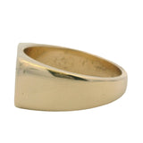 Vintage Solid 10kt Yellow Gold Rectangle Bar Large Signet ID Ring Size 9.5