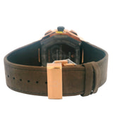 Bulova Precisionist 262kHz 98B356 45mm Rose Gold Black Dial Brown Strap Watch