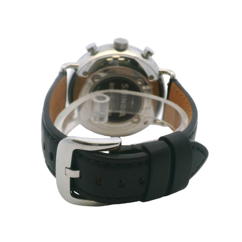 Shinola Canfield Sport 45mm Chronograph Watch S0120089889 Black Dial Steel Watch