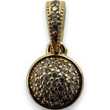 Pandora Retired Autumn 2017 Collection Solid 14kt Yellow Gold Dazzling Droplet Pendant Charm with CZ Cubic Zirconia Stone ALE 585