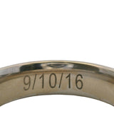 Blue Nile Solid 14kt White Gold 6mm Satin Finish Matte Brushed Outlined Band Ring Size 11