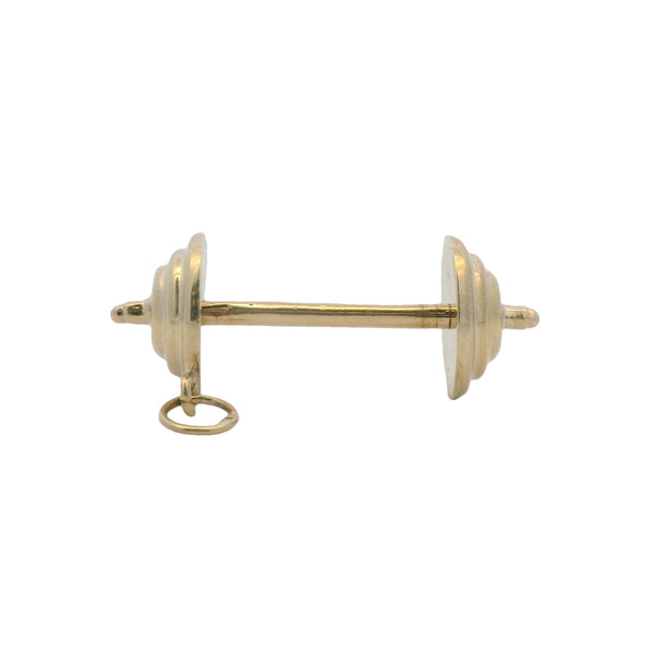 Dije colgante con forma de barra de oro amarillo macizo de 14 kt