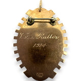 Edwardian Era 1914 Solid 14kt Rose Gold HOPE Medal Pendant/Brooch To Vera Rutter From Centralia High School