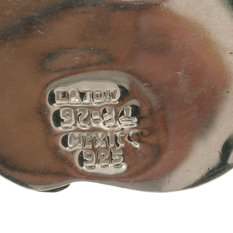 Caton 925 Sterling Silver Mexican Modernist Drop/Dangle Doorknocker Earrings