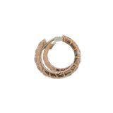 Vintage Solid 18kt Rose Gold and 1.92ctw Diamond 15mm Huggie Hoop Earrings