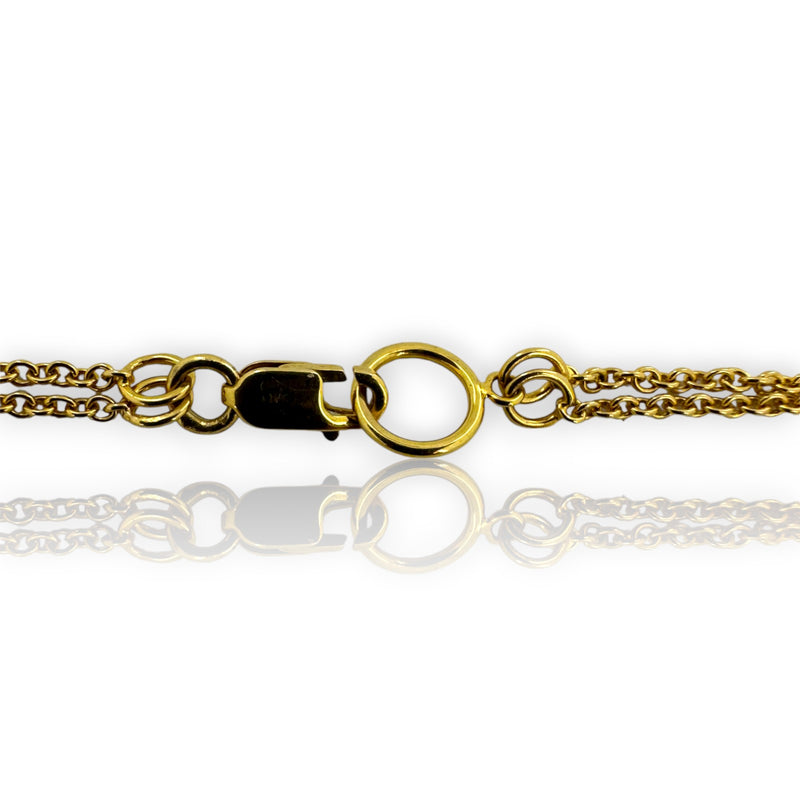 SMC Solid 14kt Gold 18" Diamond Station Necklace with 0.40ctw White Diamonds