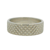 Retired Tiffany & Co Solid 925 Sterling Silver Diamond Point 7mm Band Ring Size 10