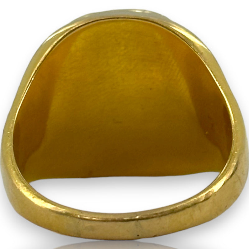 Billboard Top Ten 1998 Collectible Prince Charles Alexander Producer Award Ring Solid 18k Heavy Yellow Gold with Lab Grown Ruby and Accent Diamonds Size 10.75