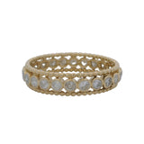 Ross Simmons 14kt Granulated Yellow Gold and 1ctw Bezel Set Diamond Eternity 5mm Band Ring Size 9