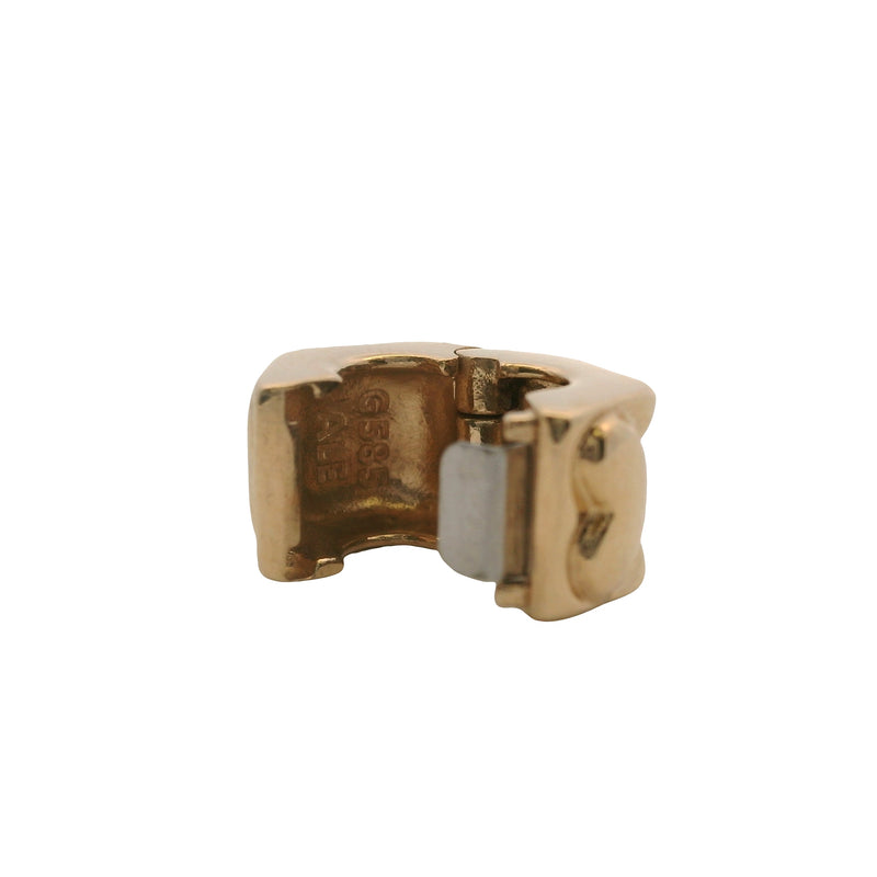 Charm de pulsera Pandora con espaciador y clip de corazón en oro amarillo sólido de 14 kt (585)