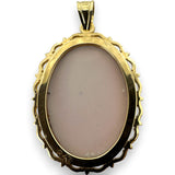Michael Anthony Jewelry 14kt Yellow Gold Religious Mary Painted Porcelain Portrait Pendant Charm