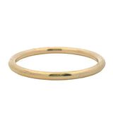 Solid 14kt Yellow Gold Dainty 6 Diamond 1.6mm Wide "Pa' Siempre" Forever Band Ring Size 6