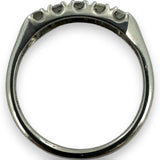 Late Art Deco William Wise & Son Platinum and Diamond Half Eternity Band Wedding Stackable Ring