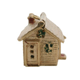 Vintage Solid 14kt Yellow Gold Opening House with Furniture Inside Charm