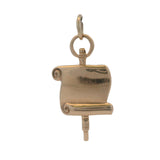 Solid 10kt Rose Gold Diploma Graduation Scroll Dangle Charm